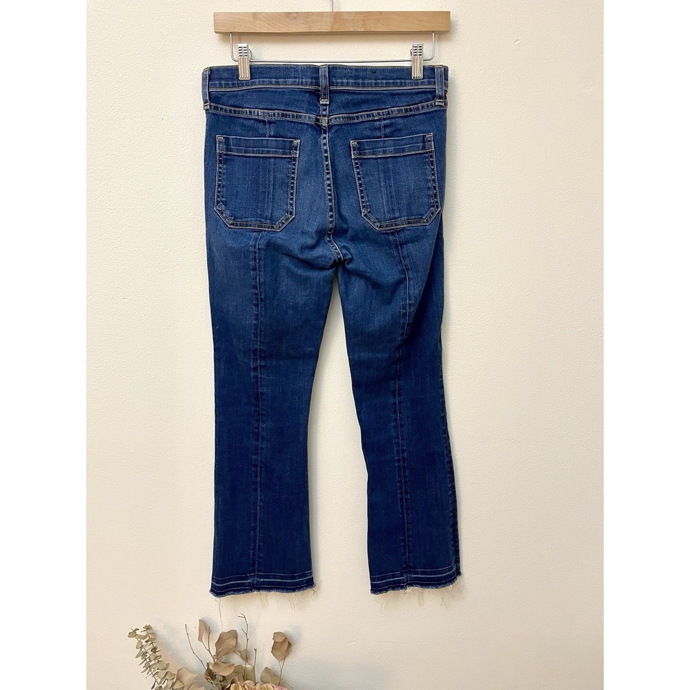 VERONICA BEARD Carolyn 10" Baby Boot Dark Vintage Patch Pocket Kick Flare Jean27 - Picture 10 of 14